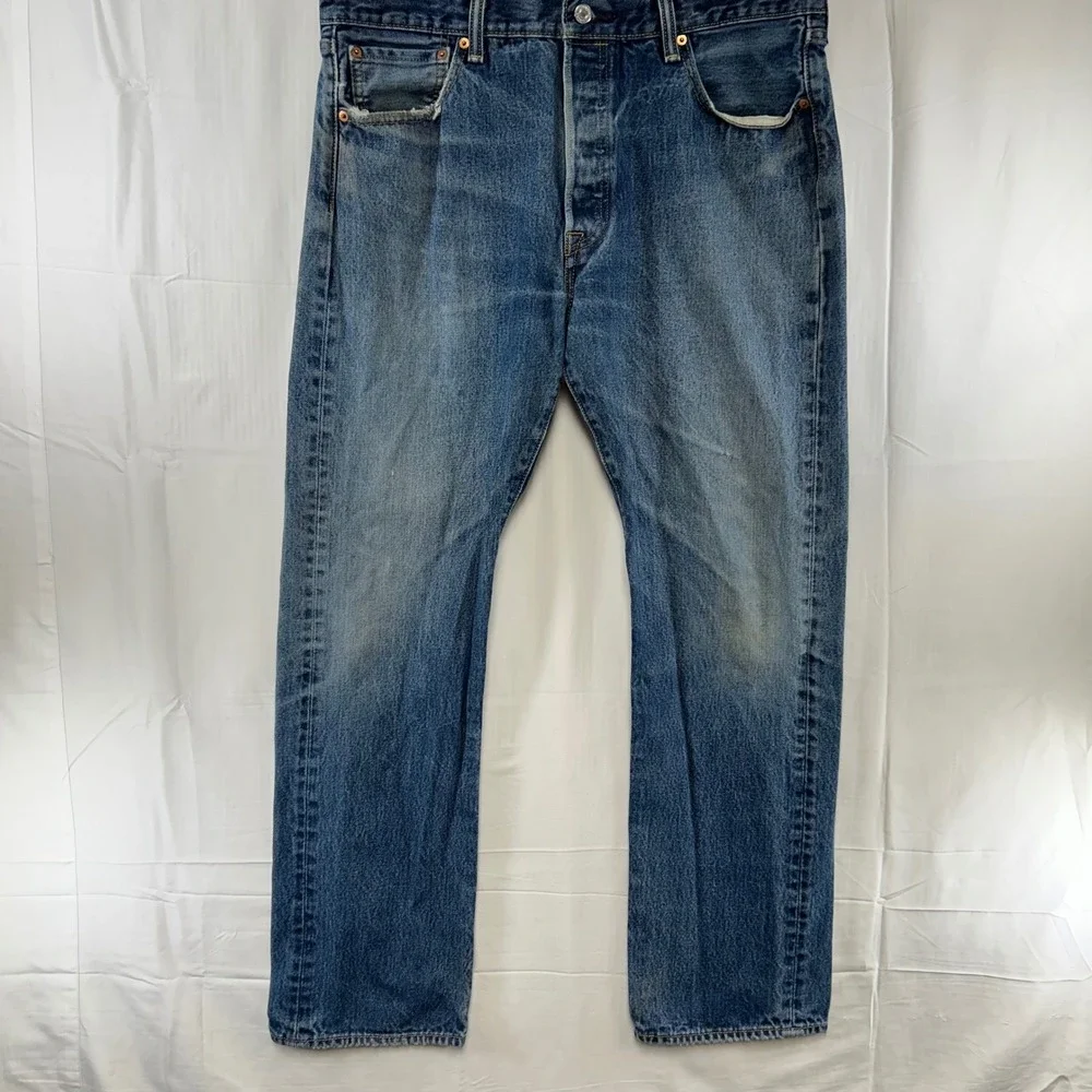 Levi's 501 XX Original Fit Jeans Mens 36x32 Blue Medium Wash Button Fly Straight